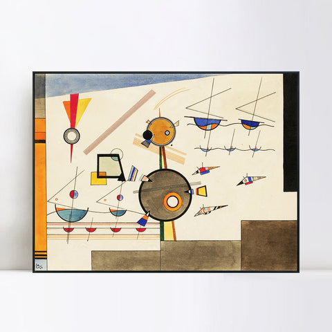 INVIN ART Framed Canvas Giclee Print SCHWEBEN (FLOATING) by Wassily Kandinsky Wall Art Living Room Home Office Decorations