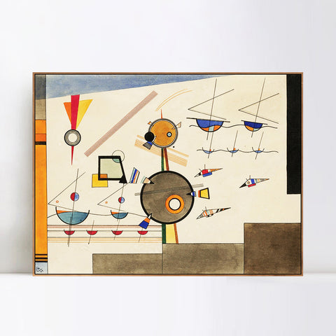 INVIN ART Framed Canvas Giclee Print SCHWEBEN (FLOATING) by Wassily Kandinsky Wall Art Living Room Home Office Decorations