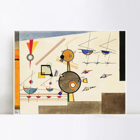 INVIN ART Framed Canvas Giclee Print SCHWEBEN (FLOATING) by Wassily Kandinsky Wall Art Living Room Home Office Decorations