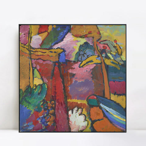 INVIN ART Framed Canvas Giclee Print Study for Improvisation V by Wassily Kandinsky Wall Art Living Room Home Office Decorations