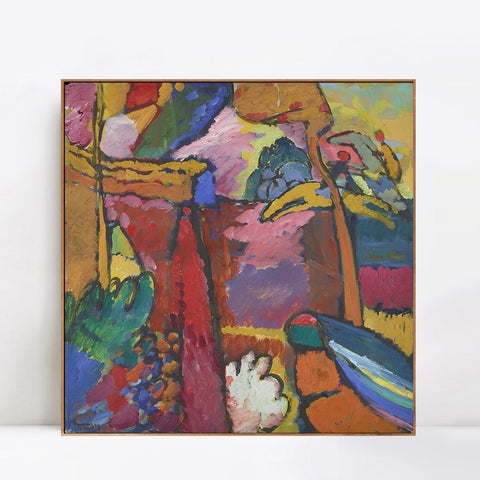 INVIN ART Framed Canvas Giclee Print Study for Improvisation V by Wassily Kandinsky Wall Art Living Room Home Office Decorations