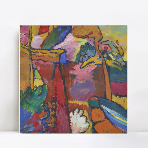 INVIN ART Framed Canvas Giclee Print Study for Improvisation V by Wassily Kandinsky Wall Art Living Room Home Office Decorations