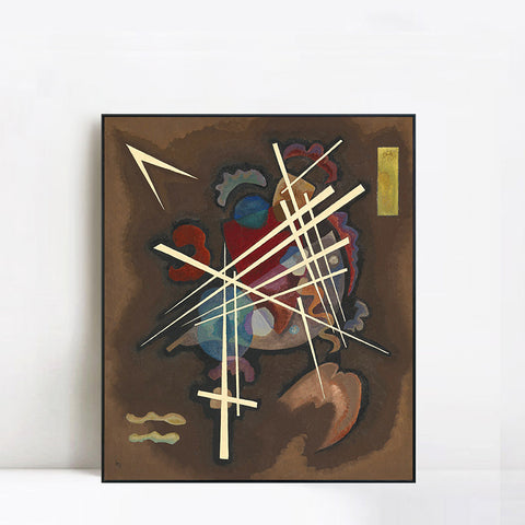 INVIN ART Framed Canvas Giclee Print GITTERFORM (NETTING) by Wassily Kandinsky Wall Art Living Room Home Office Decorations