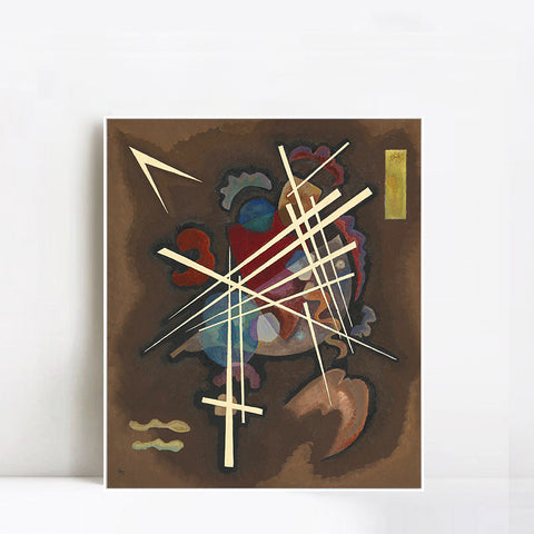 INVIN ART Framed Canvas Giclee Print GITTERFORM (NETTING) by Wassily Kandinsky Wall Art Living Room Home Office Decorations