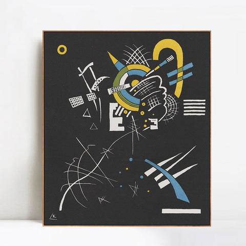 INVIN ART Framed Canvas Giclee Print Kleine Welten VII 1922 by Wassily Kandinsky Wall Art Living Room Home Office Decorations
