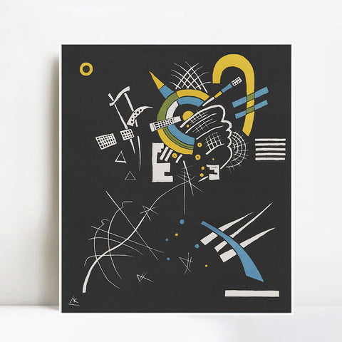 INVIN ART Framed Canvas Giclee Print Kleine Welten VII 1922 by Wassily Kandinsky Wall Art Living Room Home Office Decorations