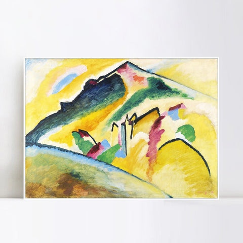 INVIN ART Framed Canvas Giclee Print HERBSTLANDSCHAFT (AUTUMN LANDSCAPE) by Wassily Kandinsky Wall Art Living Room Home Office Decorations