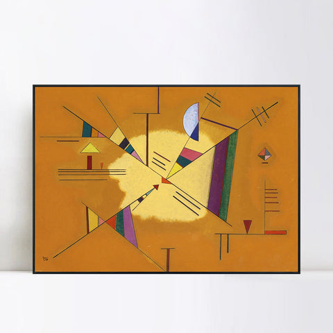 INVIN ART Framed Canvas Giclee Print DIAGONALE by Wassily Kandinsky Wall Art Living Room Home Office Decorations