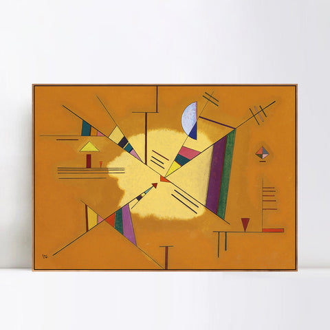 INVIN ART Framed Canvas Giclee Print DIAGONALE by Wassily Kandinsky Wall Art Living Room Home Office Decorations