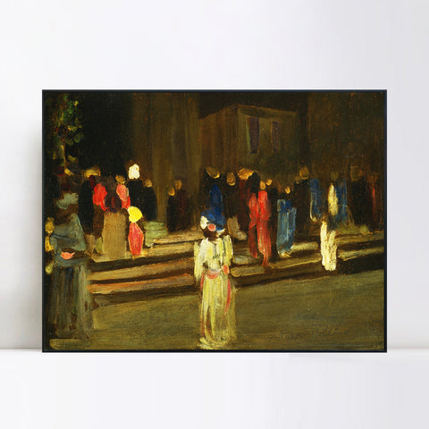 INVIN ART Framed Canvas Giclee Print PARK VON ST. CLOUD -EINGANG (PARK OF ST. CLOUD-ENTRANCE) by Wassily Kandinsky Wall Art Living Room Home Office Decorations