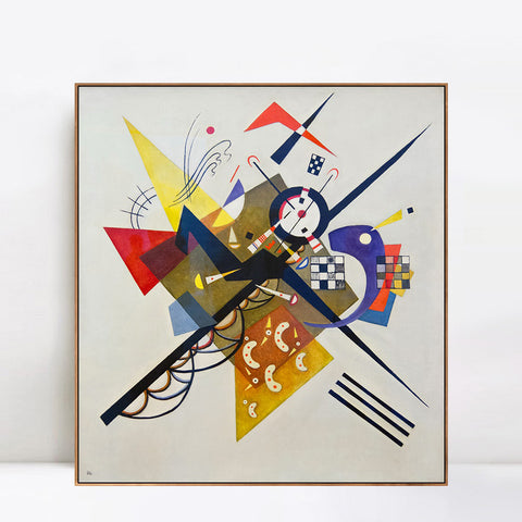 INVIN ART Framed Canvas Giclee Print Auf Weiss II by Wassily Kandinsky Wall Art Living Room Home Office Decorations