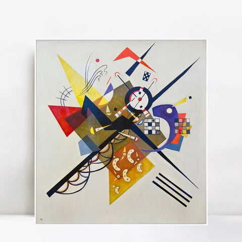 INVIN ART Framed Canvas Giclee Print Auf Weiss II by Wassily Kandinsky Wall Art Living Room Home Office Decorations