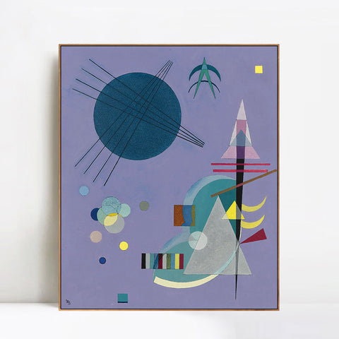 INVIN ART Framed Canvas Giclee Print VIOLETT-GREEN (VIOLET-GREEN) by Wassily Kandinsky Wall Art Living Room Home Office Decorations