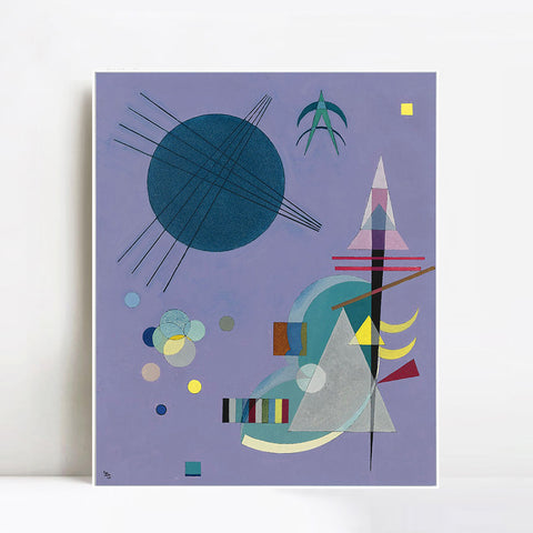 INVIN ART Framed Canvas Giclee Print VIOLETT-GREEN (VIOLET-GREEN) by Wassily Kandinsky Wall Art Living Room Home Office Decorations