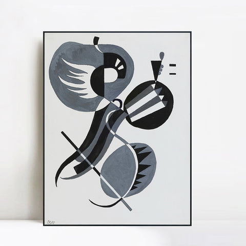 INVIN ART Framed Canvas Giclee Print SANS TITRE(5) by Wassily Kandinsky Wall Art Living Room Home Office Decorations