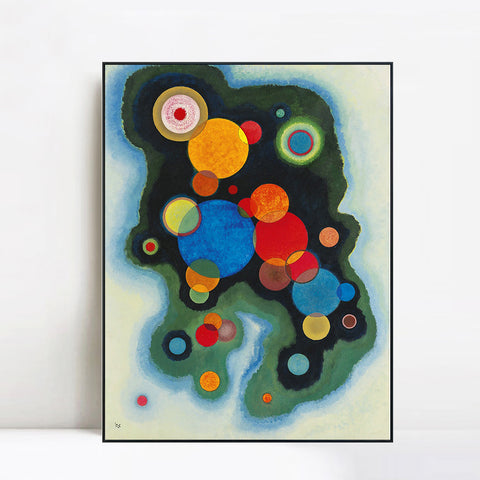 INVIN ART Framed Canvas Giclee Print VERTIEFTE REGUNG(DEEPENED IMPULSE) by Wassily Kandinsky Wall Art Living Room Home Office Decorations