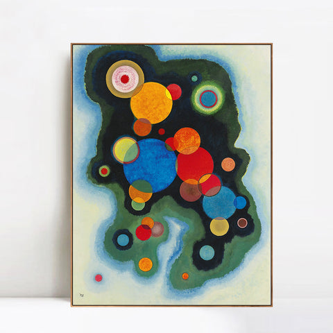 INVIN ART Framed Canvas Giclee Print VERTIEFTE REGUNG(DEEPENED IMPULSE) by Wassily Kandinsky Wall Art Living Room Home Office Decorations
