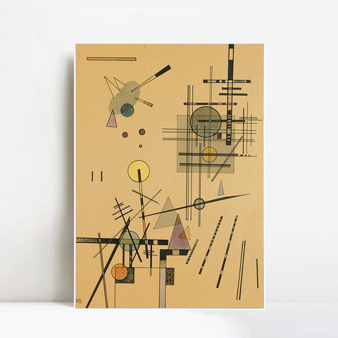 INVIN ART Framed Canvas Giclee Print STREICHER (STRINGS) by Wassily Kandinsky Wall Art Living Room Home Office Decorations