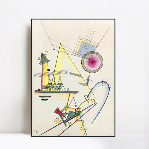 INVIN ART Framed Canvas Giclee Print ZARTES GEM??T(DELICATE SOUL)(2) by Wassily Kandinsky Wall Art Living Room Home Office Decorations