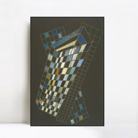 INVIN ART Framed Canvas Giclee Print SMALL PLANES by Wassily Kandinsky Wall Art Living Room Home Office Decorations