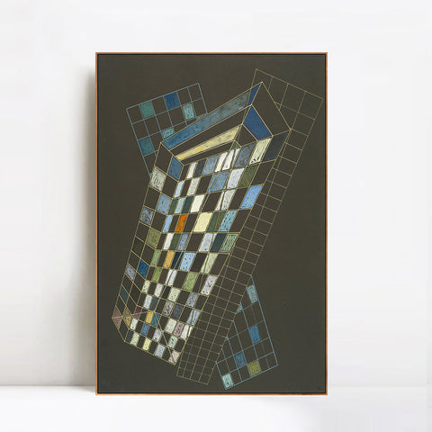 INVIN ART Framed Canvas Giclee Print SMALL PLANES by Wassily Kandinsky Wall Art Living Room Home Office Decorations