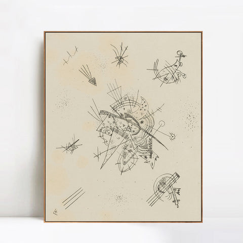 INVIN ART Framed Canvas Giclee Print KLEINE WELTEN X (R. 173) by Wassily Kandinsky Wall Art Living Room Home Office Decorations