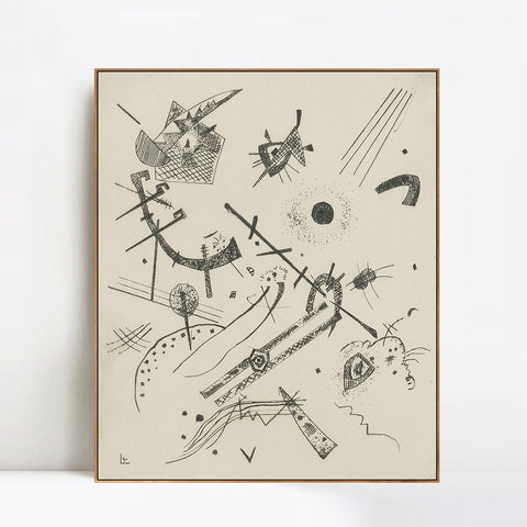 INVIN ART Framed Canvas Giclee Print KLEINE WELTEN XI (R, 174) by Wassily Kandinsky Wall Art Living Room Home Office Decorations