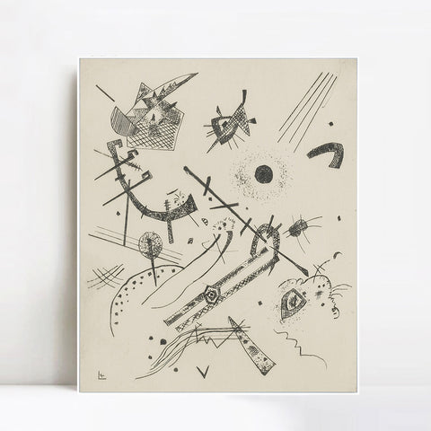INVIN ART Framed Canvas Giclee Print KLEINE WELTEN XI (R, 174) by Wassily Kandinsky Wall Art Living Room Home Office Decorations