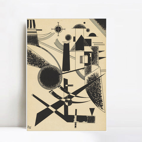 INVIN ART Framed Canvas Giclee Print LITHOGRAPHIE NO III (ROETHEL 187) by Wassily Kandinsky Wall Art Living Room Home Office Decorations