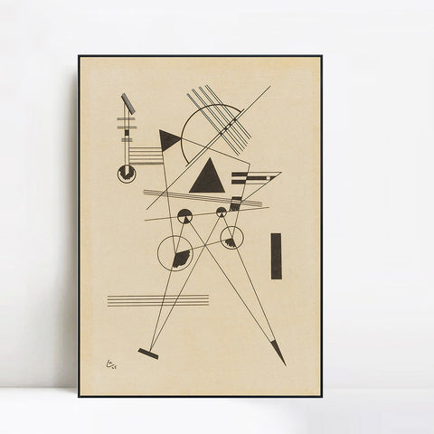 INVIN ART Framed Canvas Giclee Print LITHOGRAPHIE NO. 1 (R. 185) by Wassily Kandinsky Wall Art Living Room Home Office Decorations