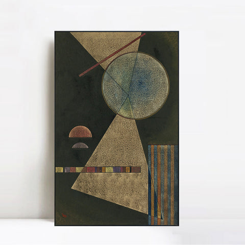 INVIN ART Framed Canvas Giclee Print TREFFPUNKT (MEETING-POINT) by Wassily Kandinsky Wall Art Living Room Home Office Decorations