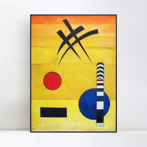 INVIN ART Framed Canvas Giclee Print Series#180 1925 by Wassily Kandinsky Wall Art Living Room Home Office Decorations