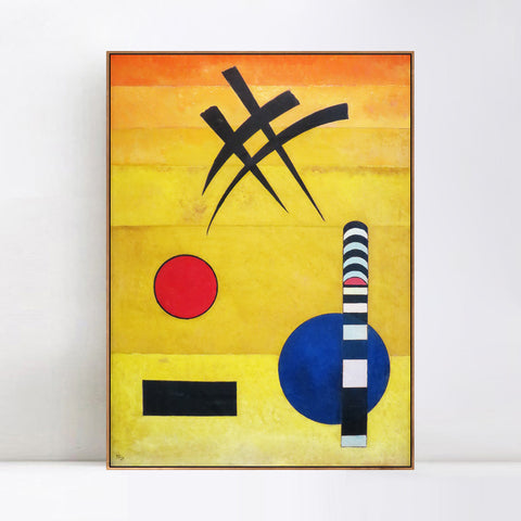INVIN ART Framed Canvas Giclee Print Series#180 1925 by Wassily Kandinsky Wall Art Living Room Home Office Decorations
