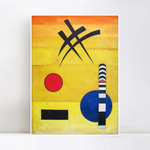 INVIN ART Framed Canvas Giclee Print Series#180 1925 by Wassily Kandinsky Wall Art Living Room Home Office Decorations