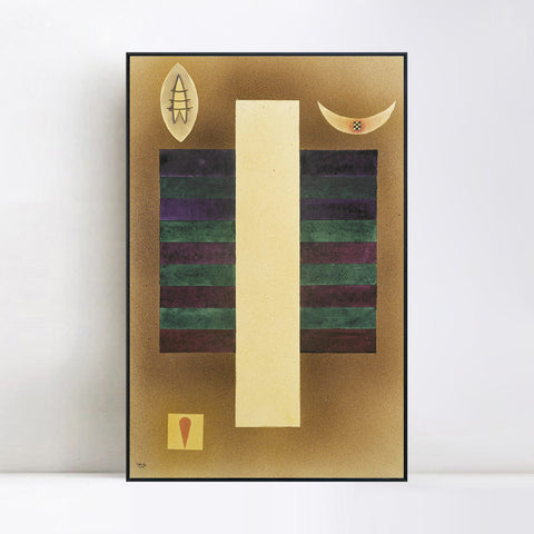 INVIN ART Framed Canvas Giclee Print VERTIKAL (VERTICAL) by Wassily Kandinsky Wall Art Living Room Home Office Decorations