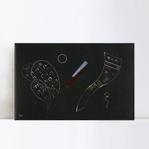 INVIN ART Framed Canvas Giclee Print HEAVY BETWEEN LIGHT by Wassily Kandinsky Wall Art Living Room Home Office Decorations