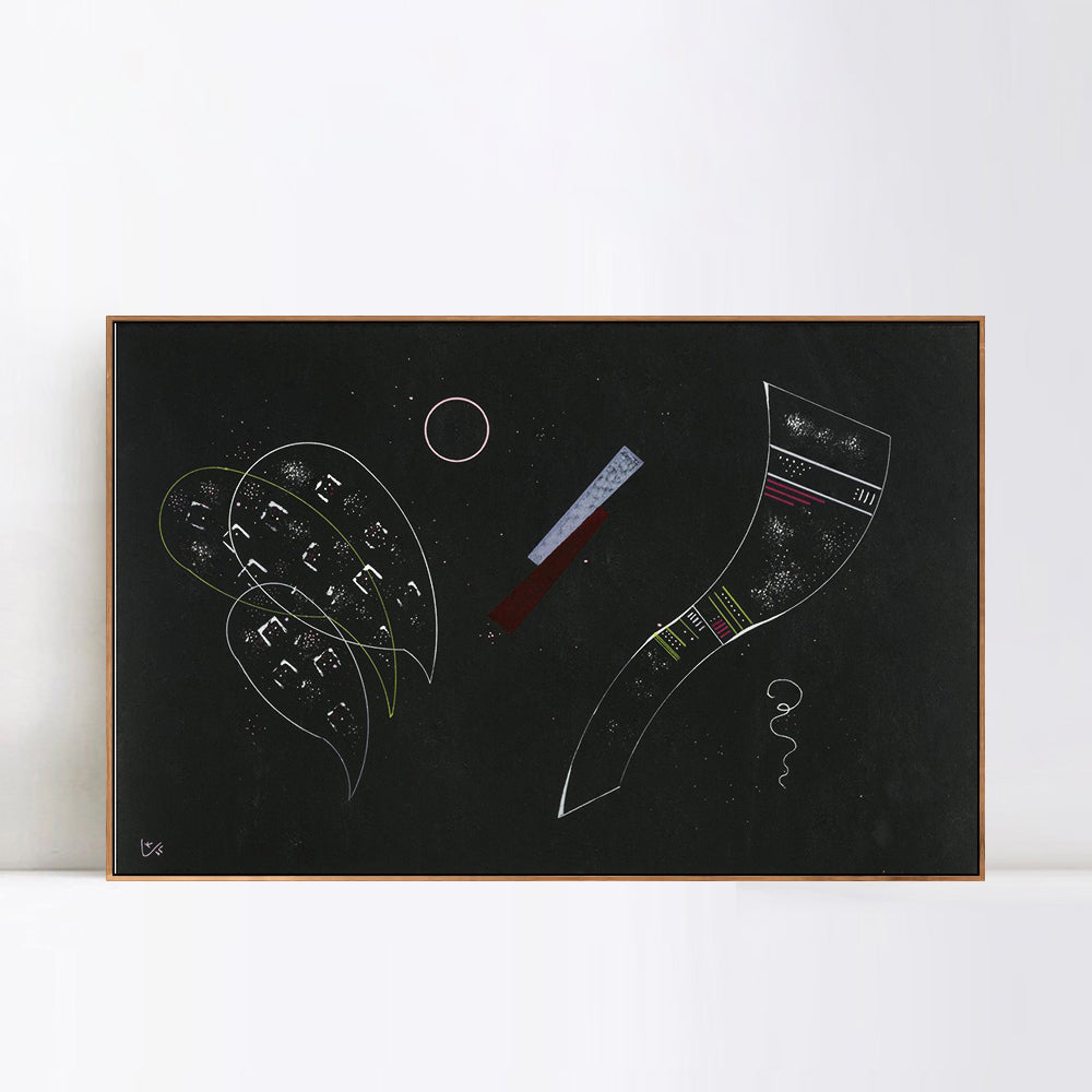 INVIN ART Framed Canvas Giclee Print HEAVY BETWEEN LIGHT by Wassily Kandinsky Wall Art Living Room Home Office Decorations