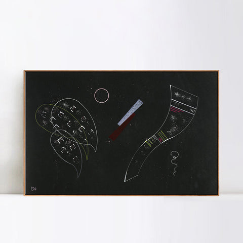 INVIN ART Framed Canvas Giclee Print HEAVY BETWEEN LIGHT by Wassily Kandinsky Wall Art Living Room Home Office Decorations