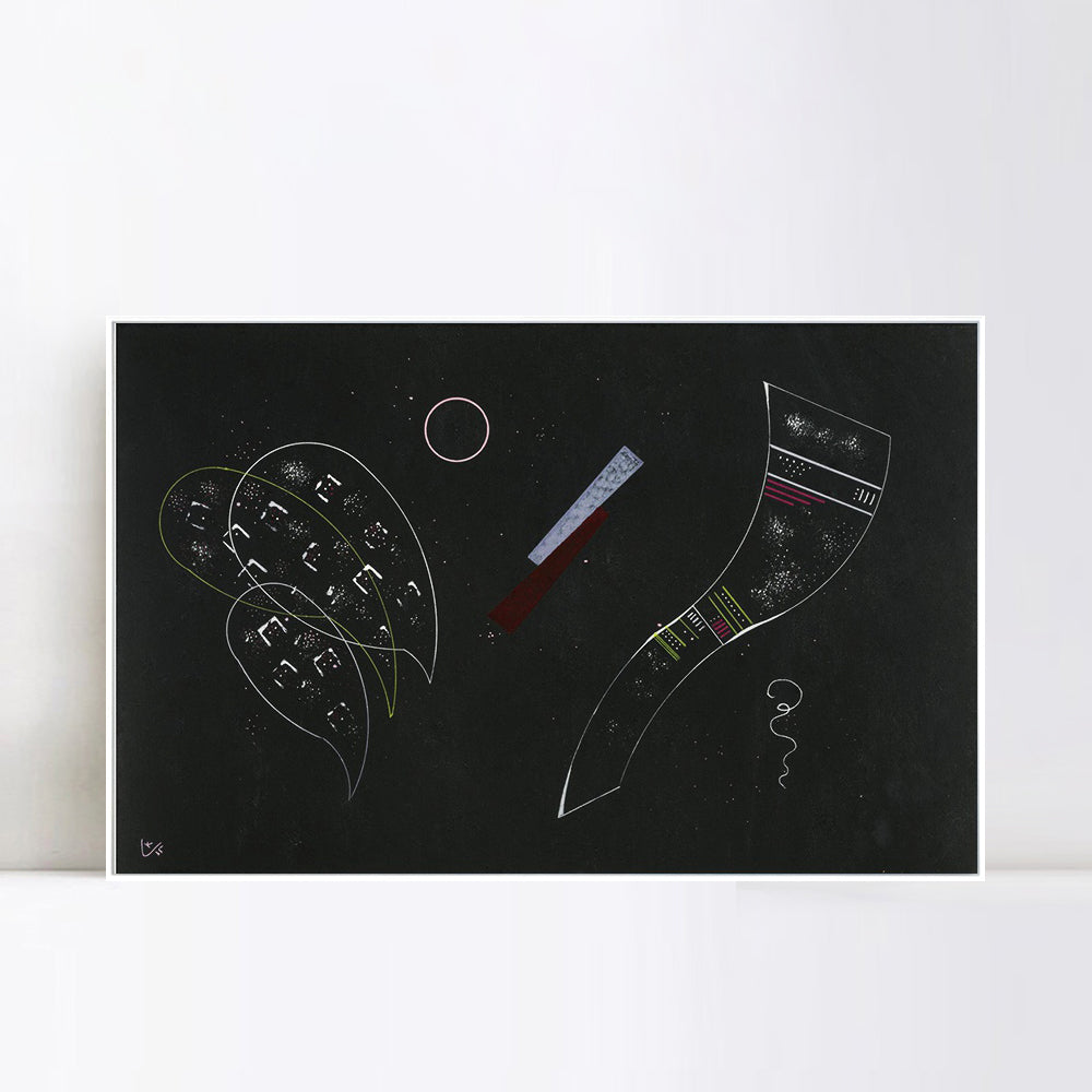 INVIN ART Framed Canvas Giclee Print HEAVY BETWEEN LIGHT by Wassily Kandinsky Wall Art Living Room Home Office Decorations