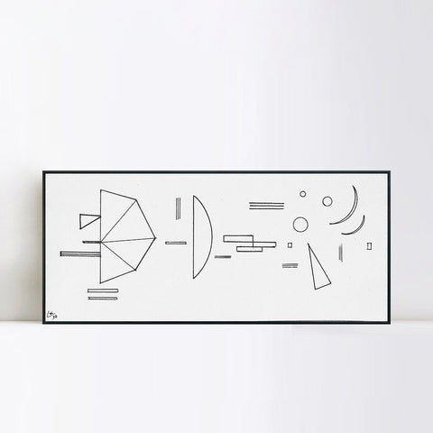 INVIN ART Framed Canvas Giclee Print SANS TITRE (4) by Wassily Kandinsky Wall Art Living Room Home Office Decorations