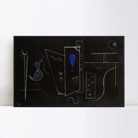 INVIN ART Framed Canvas Giclee Print OUI by Wassily Kandinsky Wall Art Living Room Home Office Decorations