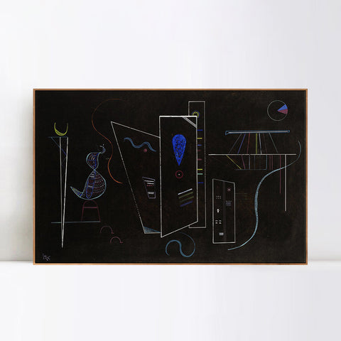 INVIN ART Framed Canvas Giclee Print OUI by Wassily Kandinsky Wall Art Living Room Home Office Decorations