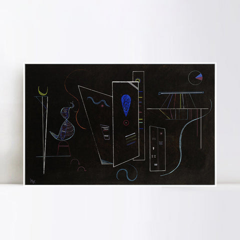 INVIN ART Framed Canvas Giclee Print OUI by Wassily Kandinsky Wall Art Living Room Home Office Decorations