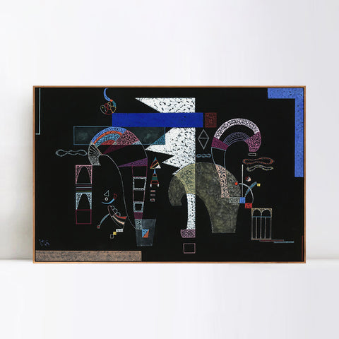 INVIN ART Framed Canvas Giclee Print LA FORME BLANCHE by Wassily Kandinsky Wall Art Living Room Home Office Decorations