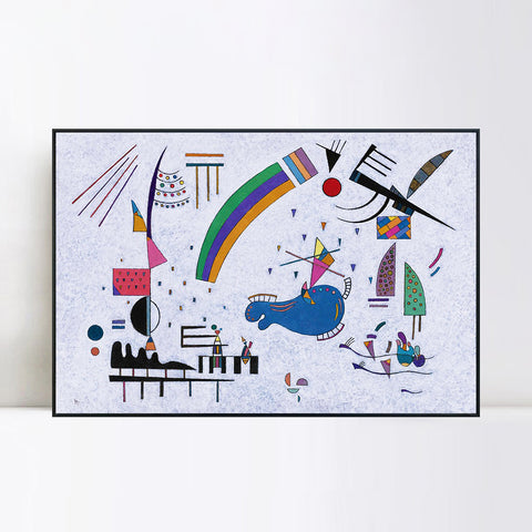INVIN ART Framed Canvas Giclee Print K??HLE (FRAICHEUR) by Wassily Kandinsky Wall Art Living Room Home Office Decorations