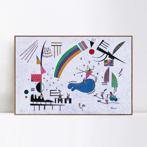 INVIN ART Framed Canvas Giclee Print K??HLE (FRAICHEUR) by Wassily Kandinsky Wall Art Living Room Home Office Decorations